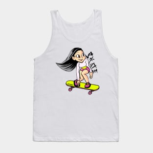 Stoked Skater Girl Tank Top